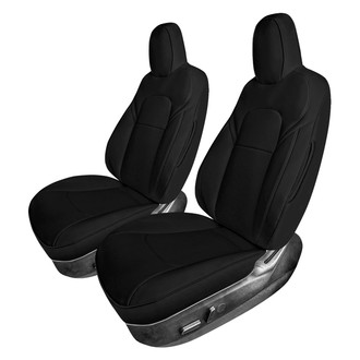 FH Group® - Faux Leather 1st Row Black Custom Seat Covers