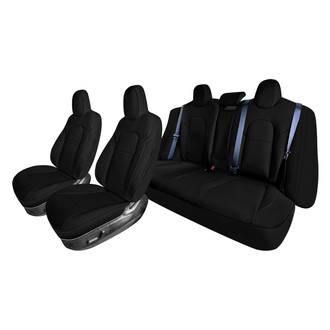 FH Group® - Faux Leather 1st and 2nd Row Black Custom Seat Covers