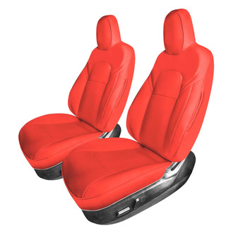 FH Group® - Faux Leather 1st Row Red Custom Seat Covers