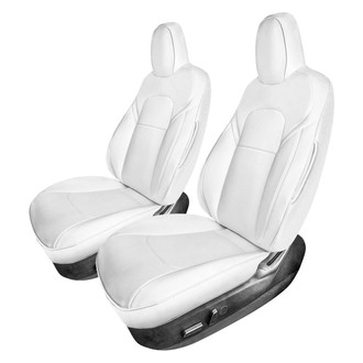 FH Group® - Faux Leather 1st Row White Custom Seat Covers