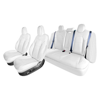 FH Group® - Faux Leather 1st and 2nd Row White Custom Seat Covers