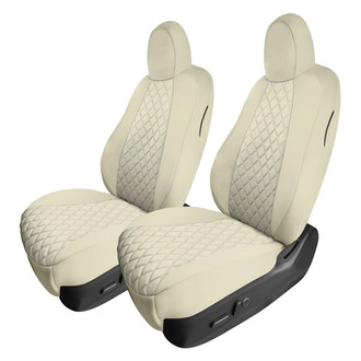 FH Group® - Faux Leather 1st Row Beige Custom Seat Covers