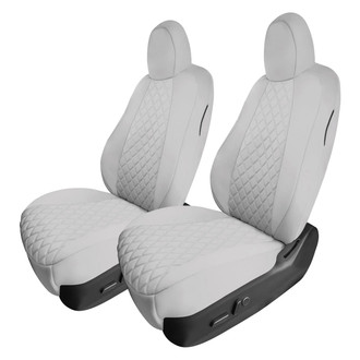 FH Group® - Faux Leather 1st Row Gray Custom Seat Covers
