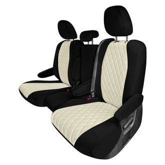 FH Group® - Neoprene 2nd Row Black & Beige Custom Seat Covers