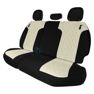 FH Group® - Neoprene 3rd Row Black & Beige Custom Seat Covers
