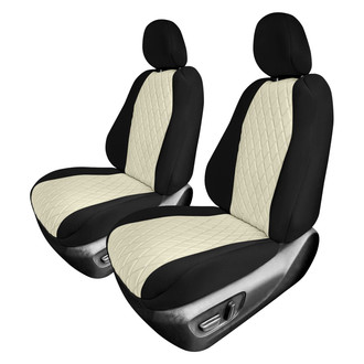 FH Group® - Neoprene 1st Row Black & Beige Custom Seat Covers