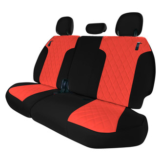 FH Group® - Neoprene 3rd Row Black & Red Custom Seat Covers