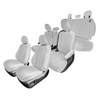 FH Group® - Neoprene 1st, 2nd and 3rd Row Gray Custom Seat Covers