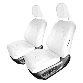 FH Group® - Faux Leather 1st Row White Custom Seat Covers