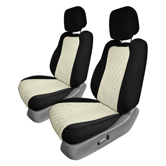 FH Group® - Neoprene 1st Row Black & Beige Custom Seat Covers