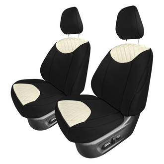 FH Group® - Neoprene 1st Row Black & Beige Custom Seat Covers
