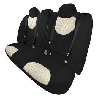 FH Group® - Neoprene 2nd Row Black & Beige Custom Seat Covers