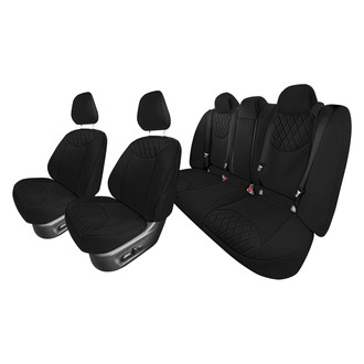 FH Group® - Neoprene 1st and 2nd Row Black Custom Seat Covers