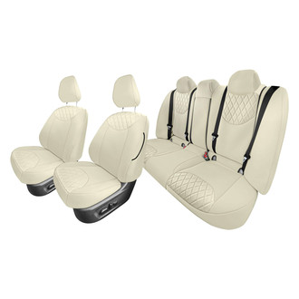 FH Group® - Neoprene 1st and 2nd Row Beige Custom Seat Covers