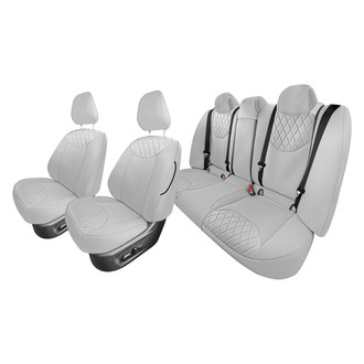 FH Group® - Neoprene 1st and 2nd Row Gray Custom Seat Covers