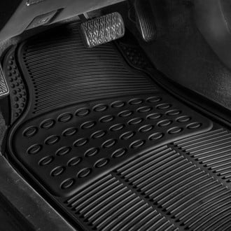FH Group® - High Quality ClimaProof™ 1st & 2nd Row Black Rubber Floor Mat Set