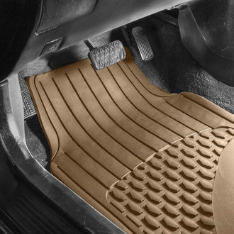 FH Group® - ClimaProof™ 1st & 2nd Row Beige Vinyl Floor Mat Set