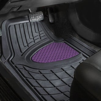 FH Group® - Premium 1st & 2nd Row Purple Rubber Floor Mat Set