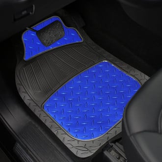 FH Group® - ClimaProof™ Trimmable 1st & 2nd Row Blue Rubber Floor Mat Set