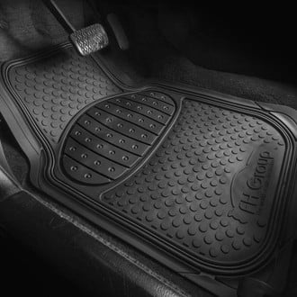 FH Group® - Heavy Duty ClimaProof™ 1st & 2nd Row Black Rubber Floor Mat Set