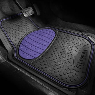 FH Group® - Heavy Duty ClimaProof™ 1st & 2nd Row Blue Rubber Floor Mat Set