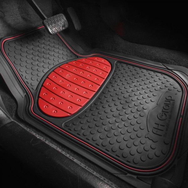  FH Group® - Heavy Duty ClimaProof™ Red Floor Mat Set