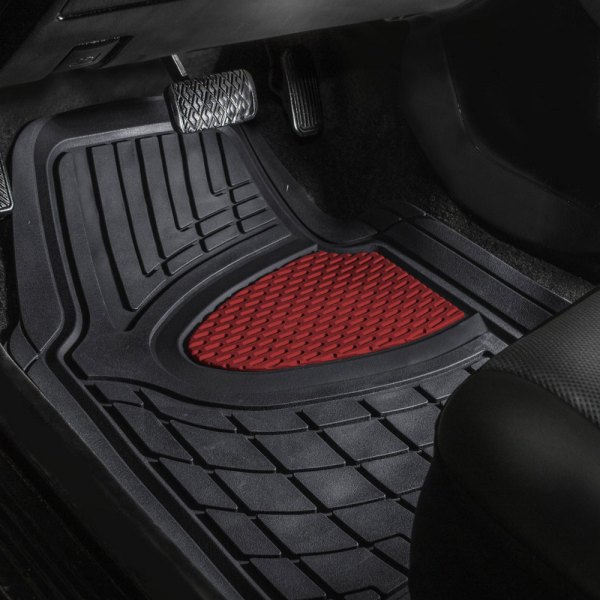  FH Group® - Trimmable ClimaProof™ Burgundy Floor Mat Set