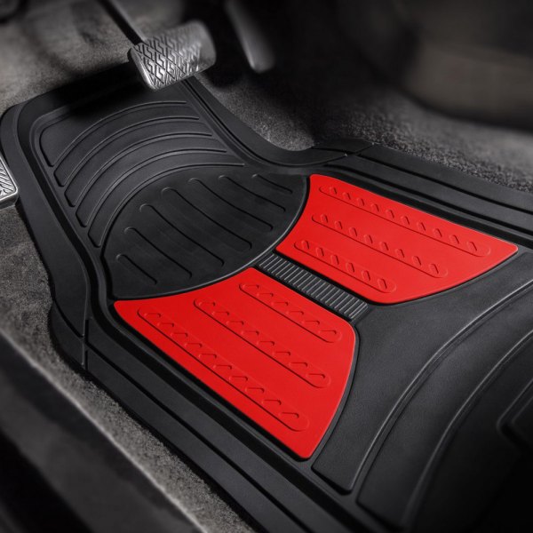  FH Group® - Trimmable Heavy Duty Red Floor Mat Set