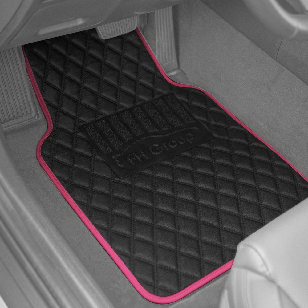 Flower Floor Mat Pink 2枚 Pink Floral Cherry Blossom Car Floor Mats Front Rear Liners