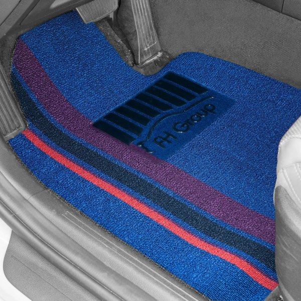  FH Group® - DIY Ultra Waterproof Striped Blue Floor Mat Set