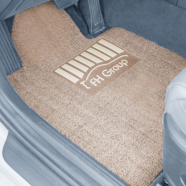  FH Group® - DIY Ultra Waterproof Solid Beige Floor Mat Set