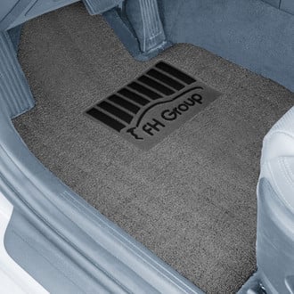 FH Group® - DIY Ultra Waterproof 1st & 2nd Row Solid Gray Rubber Floor Mat Set