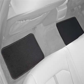 FH Group® - Mod 1st & 2nd Row Black Carpet Floor Mat Set