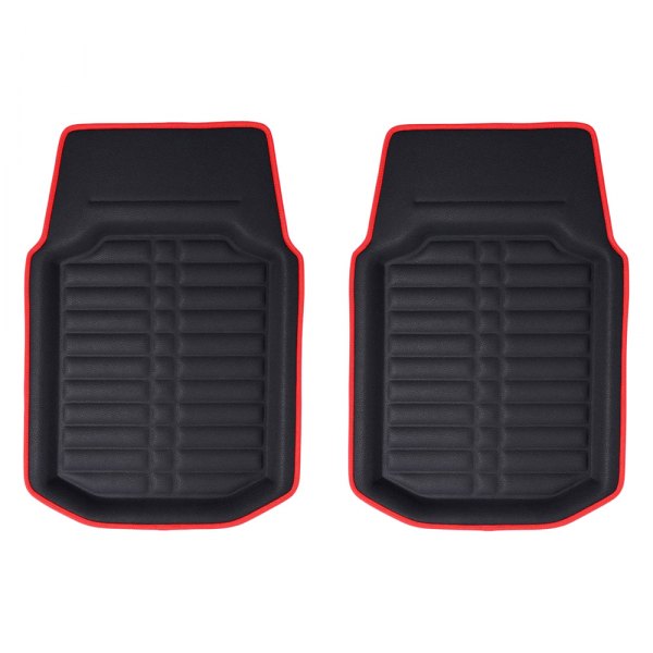 FH Group® - Deep Tray Red/Black Floor Mats