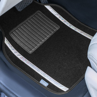 FH Group® - Galaxy13 1st & 2nd Row White Carpet Floor Mat Set