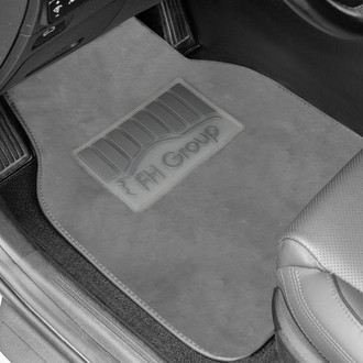 FH Group® - Doe16 1st & 2nd Row Gray Carpet Floor Mat Set