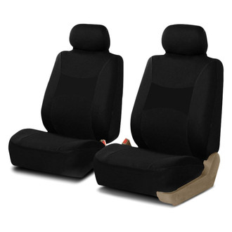 FH Group® - Light & Breezy Flat Cloth 1st Row Black Seat Covers