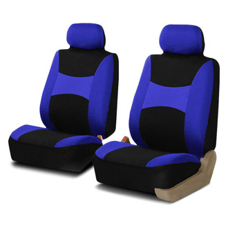 FH Group® - Light & Breezy Flat Cloth 1st Row Blue & Black Seat Covers