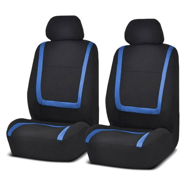  FH Group® - 1st Row Unique Flat Cloth 1st Row Black & Blue Seat Covers