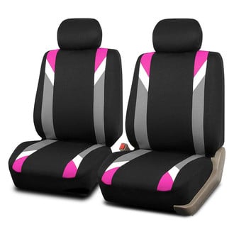 FH Group® - Premium Modernistic 1st Row Black & Pink Seat Covers