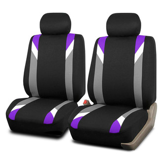 FH Group® - Premium Modernistic 1st Row Black & Purple Seat Covers