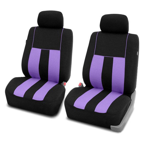  FH Group® - 1st Row Striking Striped 1st Row Black & Purple Seat Covers