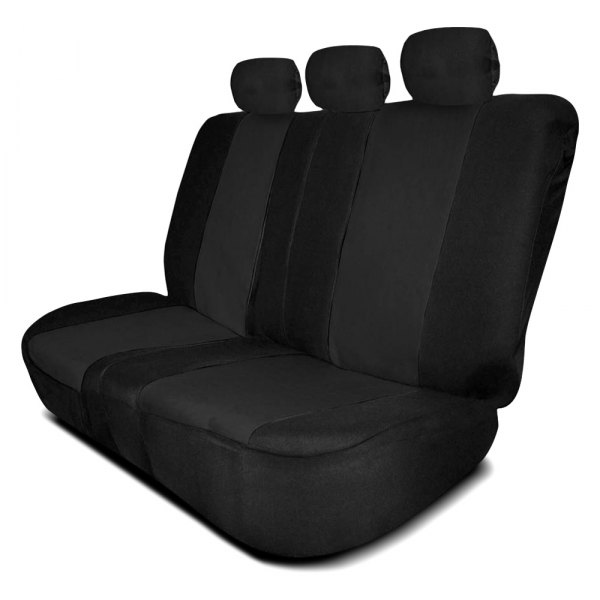  FH Group® - 2nd Row Full Coverage Flat Cloth 2nd Row Black Seat Covers