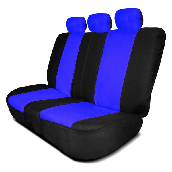  FH Group® - 2nd Row Full Coverage Flat Cloth 2nd Row Black & Blue Seat Covers