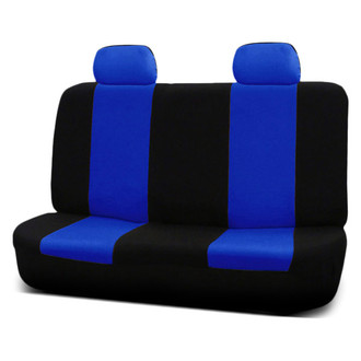 FH Group® - Flat Cloth 2nd Row Black & Blue Seat Covers