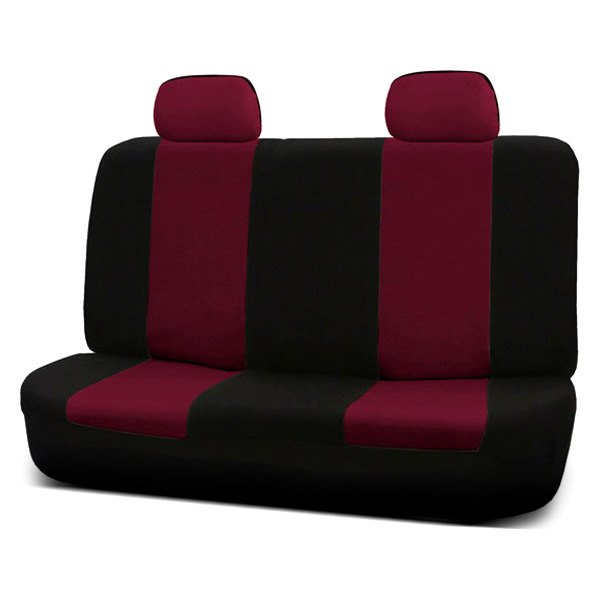  FH Group® - 2nd Row Flat Cloth 2nd Row Black & Burgundy Seat Covers