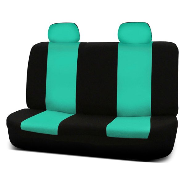  FH Group® - 2nd Row Flat Cloth 2nd Row Black & Mint Seat Covers