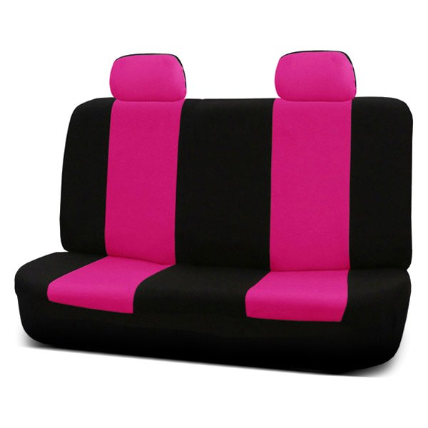 FH Group® - 2nd Row Flat Cloth 2nd Row Black & Pink Seat Covers