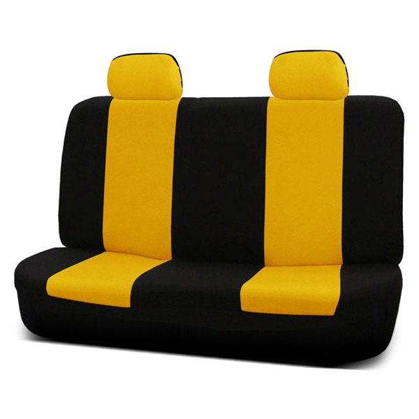  FH Group® - 2nd Row Flat Cloth 2nd Row Black & Yellow Seat Covers