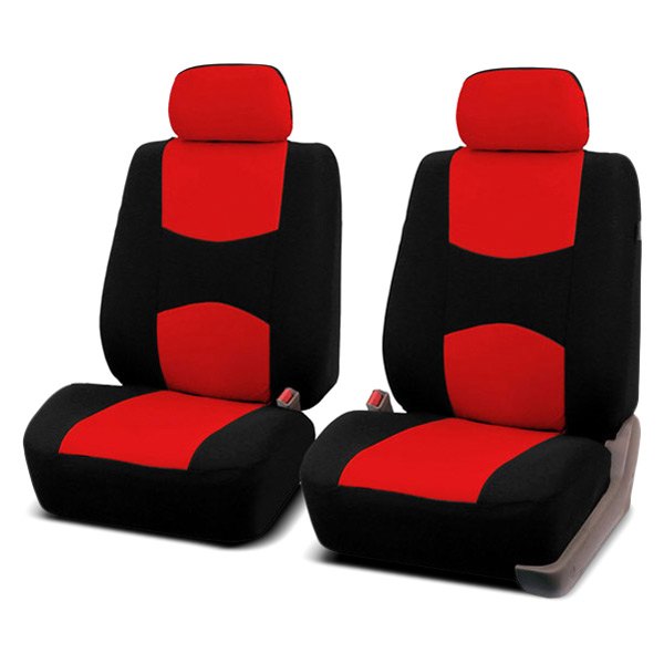  FH Group® - 1st Row Flat Cloth 1st Row Black & Red Seat Covers
